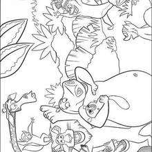 Madagascar Party time coloring page - Coloring - MOVIE coloring pages - MADAGASCAR coloring pages - MADAGASCAR printables