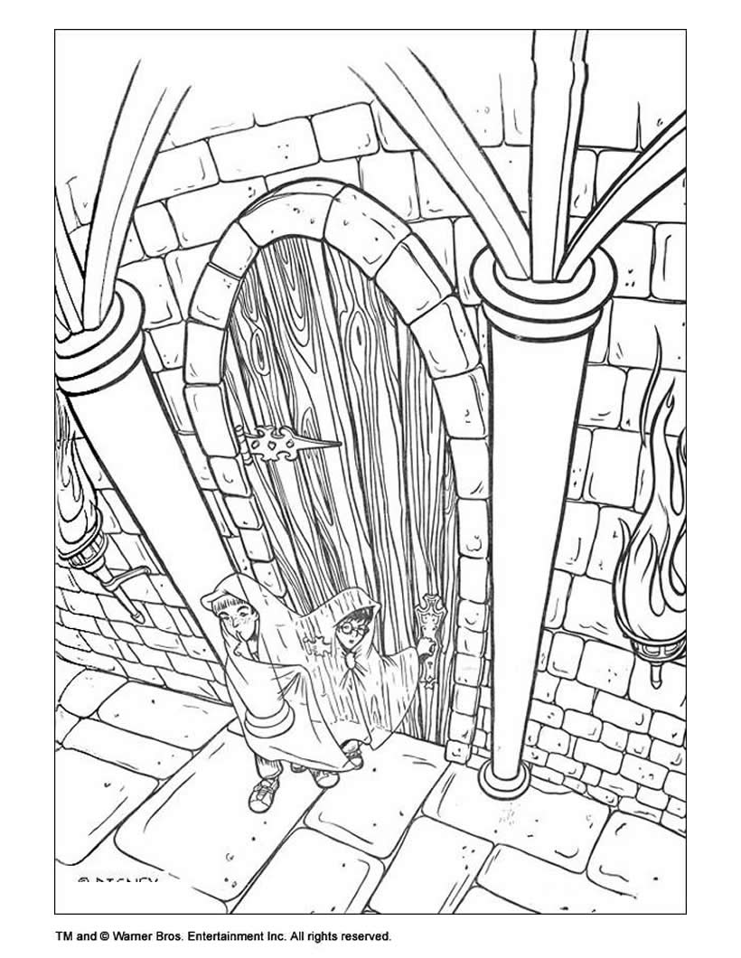 Ron with invisible cape coloring page Coloring page MOVIE coloring pages HARRY POTTER