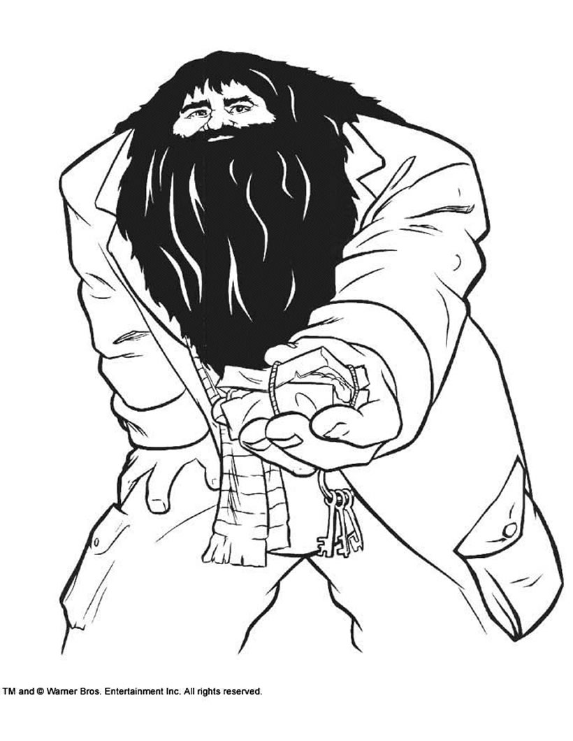 Hermione Granger Hagrid Rubeus coloring page Coloring page MOVIE coloring pages HARRY POTTER coloring pages