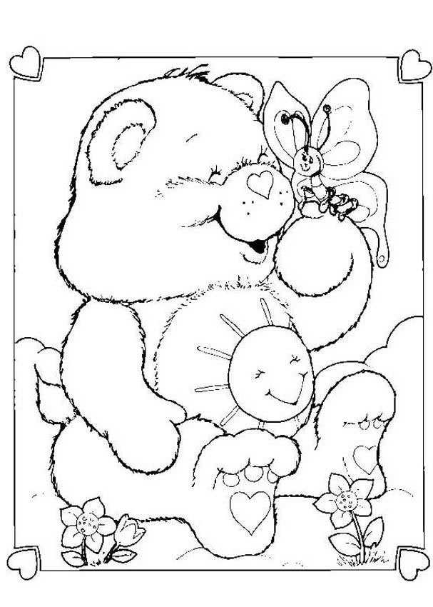  coloring pages of flowers and butterflies. of free coloring pages for title=