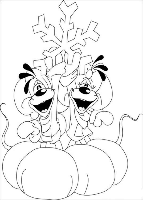 Diddl Coloring Pages 16 Free Printables Cartoon Characters Skiing Winter