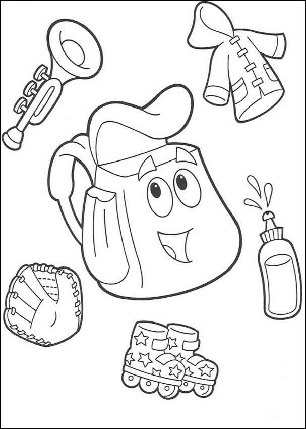 doras backpack coloring pages - photo #14