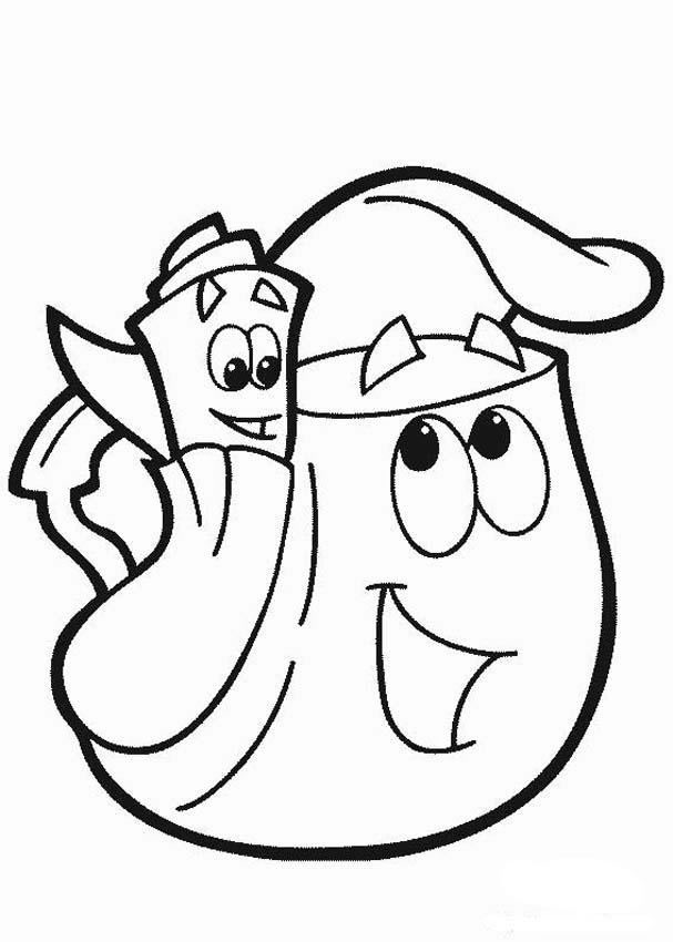 dora the explorer backpack coloring pages