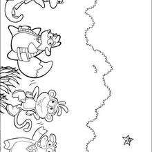 Dora's friends coloring page