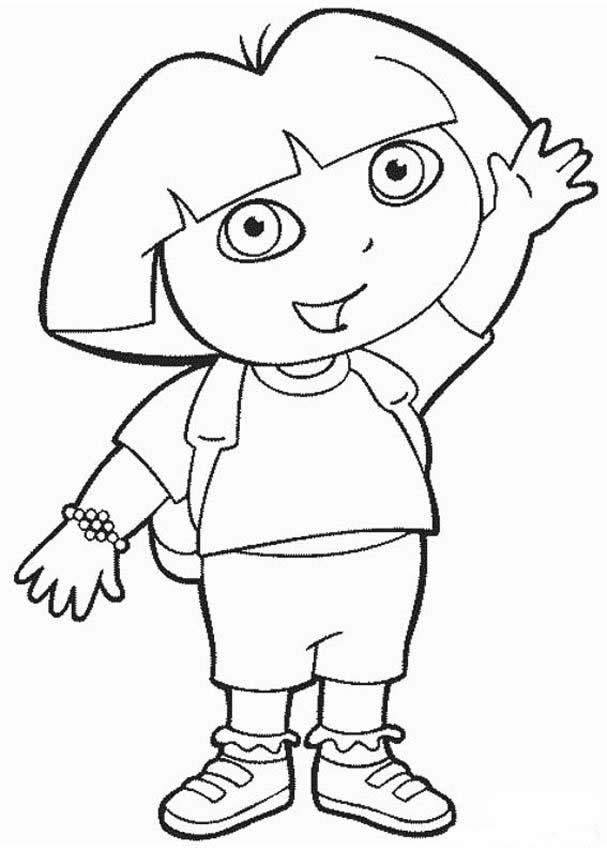 (Hello Dora coloring page