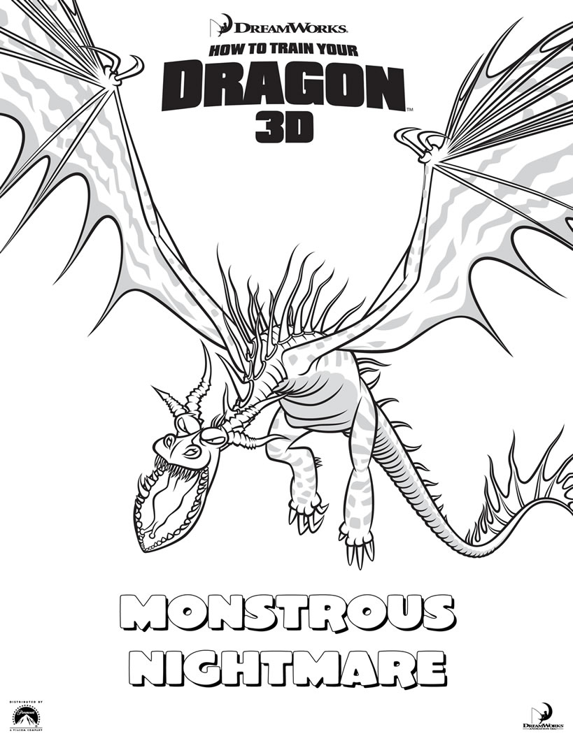 monstrous nightmare coloring page source 4sb