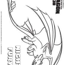 Nightfury coloring page - Coloring page - MOVIE coloring pages - HOW TO TRAIN YOUR DRAGON coloring pages