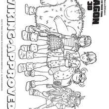 Viking Group coloring page - Coloring page - MOVIE coloring pages - HOW TO TRAIN YOUR DRAGON coloring pages