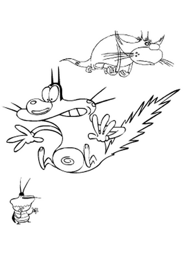 Oggy  Cockroaches Photos on Jack And Cockroaches Coloring Page