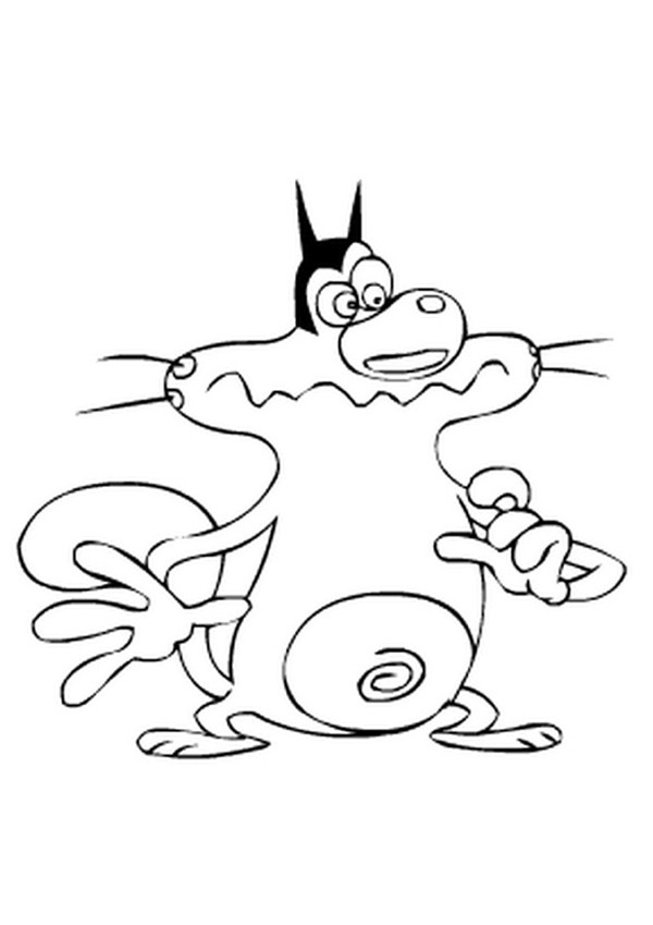 Nick Cartoon Oggy   Cockroaches on Portrait Of Oggy Coloring Page   Oggy Coloring Pages