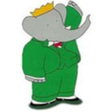 Babar on the beach coloring page