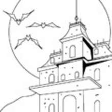 HAUNTED CASTLE coloring pages - HALLOWEEN coloring pages - Coloring page