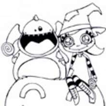 TRICK or TREAT coloring pages - HALLOWEEN coloring pages - Coloring page