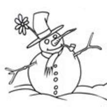 Also in SNOWMAN coloring pages