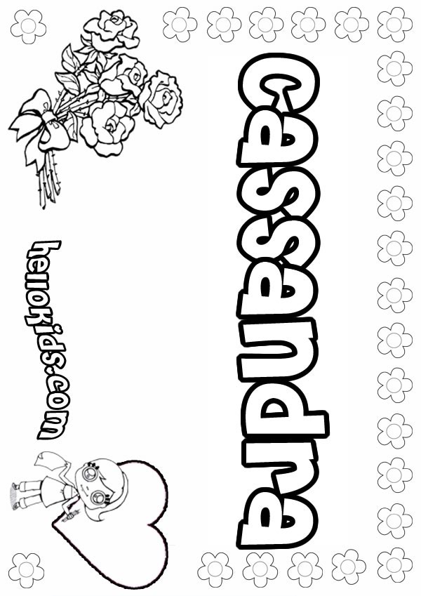 names coloring pages - photo #48