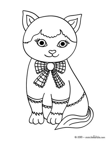 Cute Kawaii Cat Coloring Pages - Hellokids.com