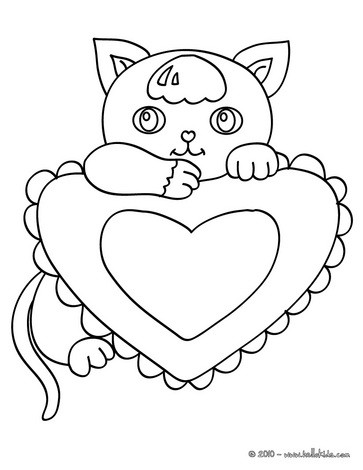 Kawaii kitten coloring pages - Hellokids.com