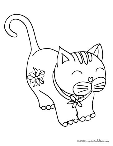 Kawaii cat coloring pages - Hellokids.com
