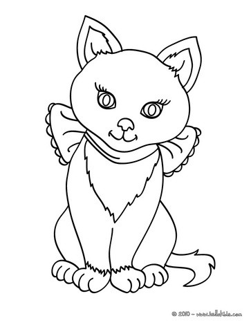 Lady cat coloring pages - Hellokids.com