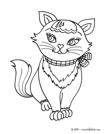 Lovely kawaii cat coloring pages - Hellokids.com