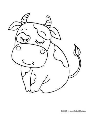 Coloring Sheets  on Cow To Color In   Cow Coloring Pages