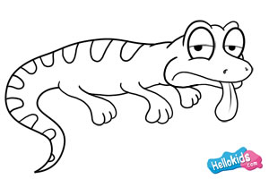How to draw a lizard