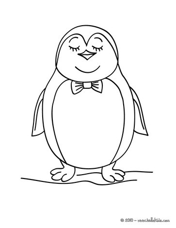 Colouring Page Penguin