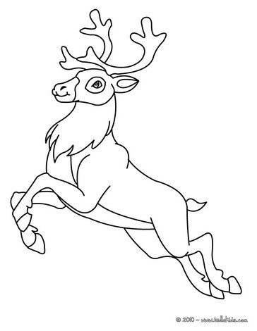 Reindeer Coloring Pages on Kawaii Reindeer Coloring Page Reindeer Online Coloring
