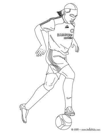 Football Coloring Pages on Drogba Playing Soccer Coloring Page   Soccer Players Coloring Pages