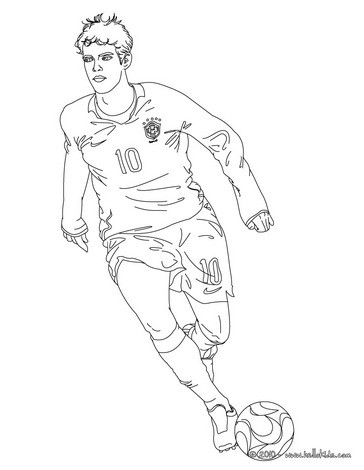 Soccer Players Coloring Pages Printable Xabi Playing Kaka Page Sport