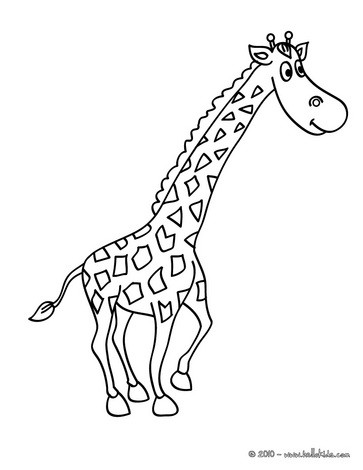 Giraffe picture to color