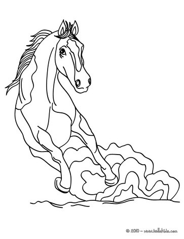 Horse Coloring Pages on To Color Horse Online Coloring Hoofed Horse Coloring Page Wild Horse
