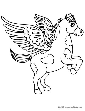 Horse Coloring Sheets on Coloring Pages   Pegasus  The Flying Horse Of Greek Mythology Coloring