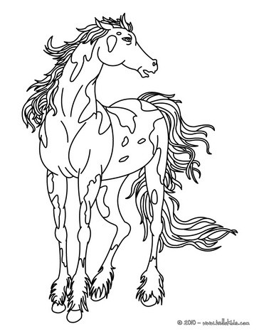 Printable Coloring Sheets on Wild Horse Online Coloring   Wild Horse Coloring Pages