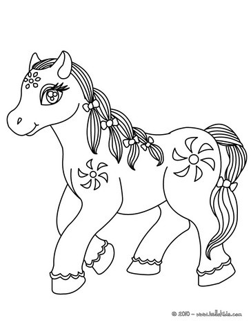 Pony Coloring Pages on Flower Pony Coloring Page   Pony Coloring Pages