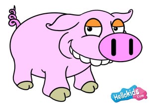 How to draw a pig