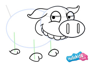 How to draw a pig