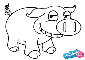 How to draw a pig