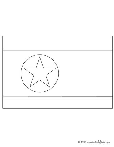 Flag of korea dpr coloring pages - Hellokids.com