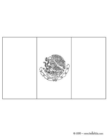 Flag of Mexico coloring page