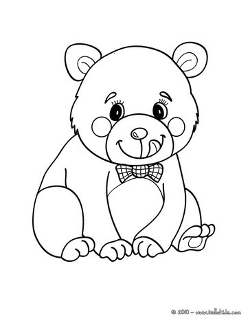 Kawaii Bear Coloring Pages Hellokids Page