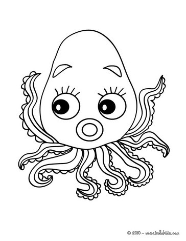 Coloring Pages on Coloring Page Sea Octopus Coloring Sheet Happy Octopus Coloring Page