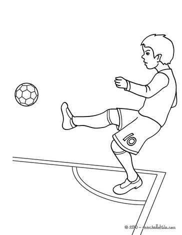 Sports Coloring Sheets on Soccer Coloring Pages   Soccer Player Kicking A Corner Coloring Page