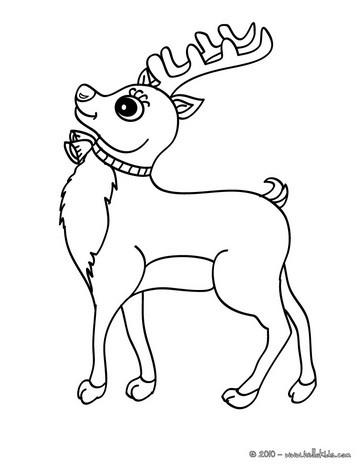 Reindeer Coloring Pages on Reindeer Online Coloring Reindeer Coloring Page