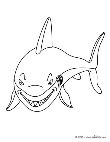 Shark Coloring on Smiling Shark Coloring Page   Shark Coloring Pages
