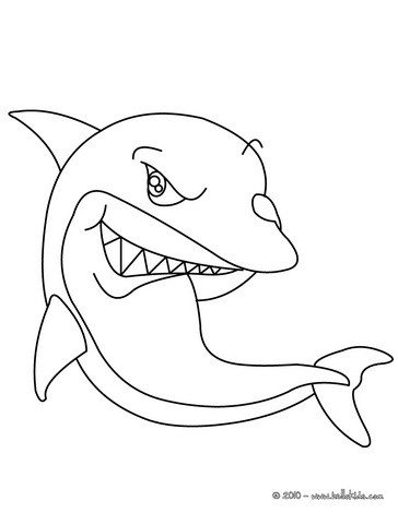 Shark Coloring Pages on Shark Coloring Page In Shark Coloring Pages Section  This Cute Shark
