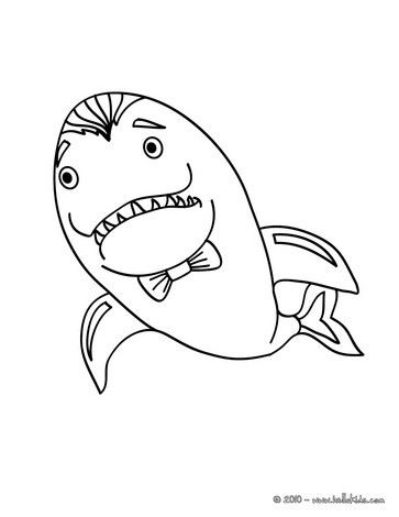 Shark Coloring Pages on Cute Shark Coloring Page Smiling Shark Coloring Page Shark Picture To