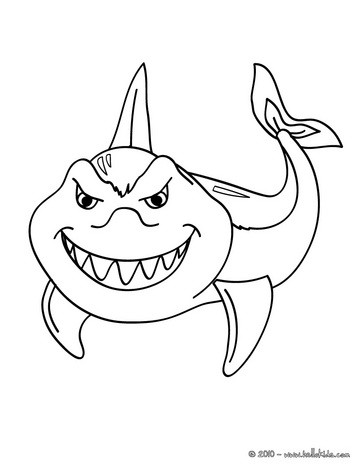 Shark Coloring Pages on Funny Shark Coloring Page   Shark Coloring Pages