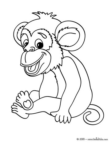 Coloring Sheets  on Free This Monkey Picture To Color  Enjoy Coloring On Hellokids Com