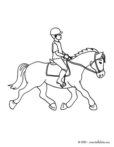 Horse Coloring Pages on Kid Training A Horse Coloring Page   Horse Training Coloring Pages